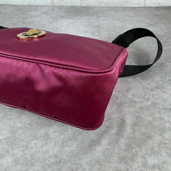 Versace NEW Nylon Palazzo Medusa Shoulder Bag Dahlia - Picture 6 of 16